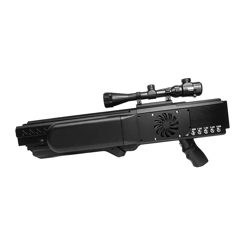 8 Band Anti Drone Gun Signal Jammer With Replaceable Battery